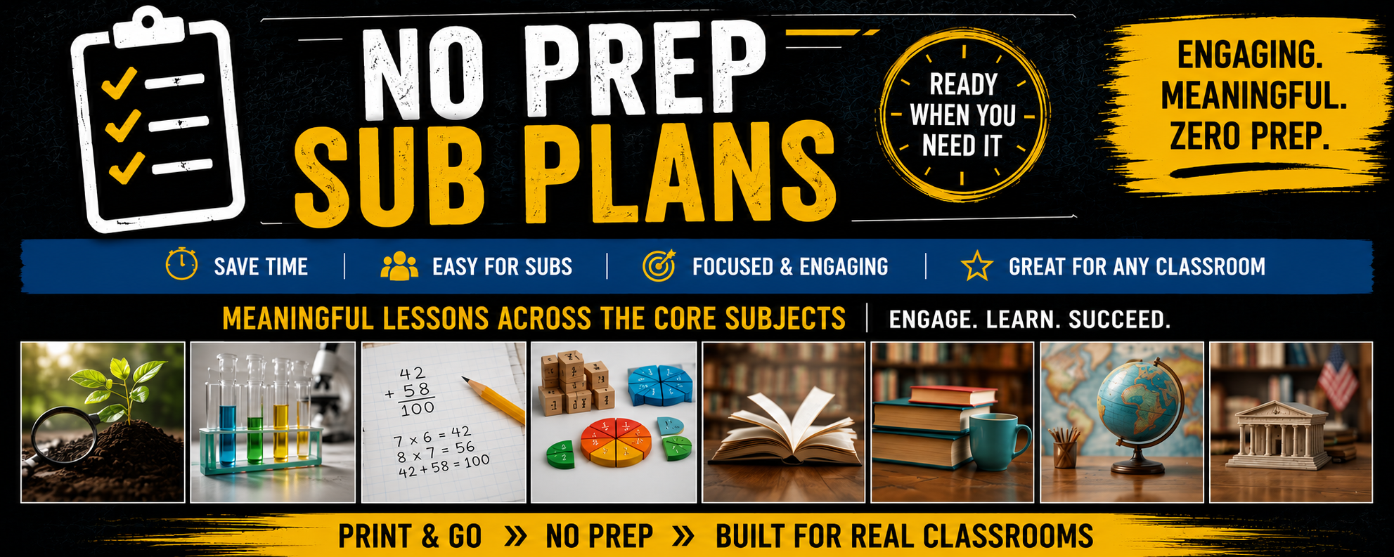 No Prep Sub Plans